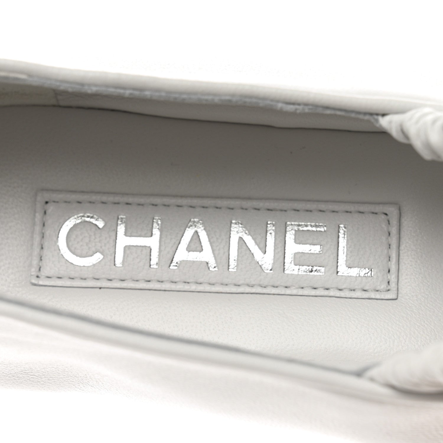 Chanel Lambskin Grosgrain Cap Toe CC Ballerina Flats With Leg Warmers 38.5 White 7 of 8