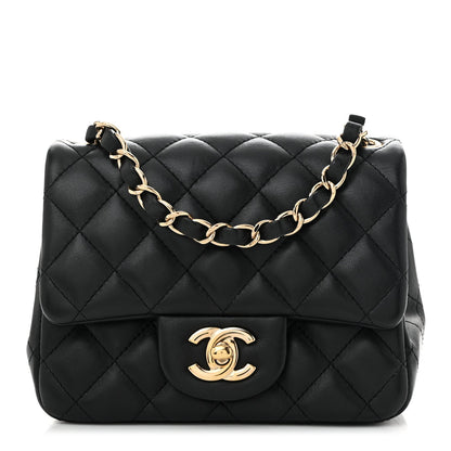 Chanel Lambskin Quilted Mini Square Flap Black 1 of 11