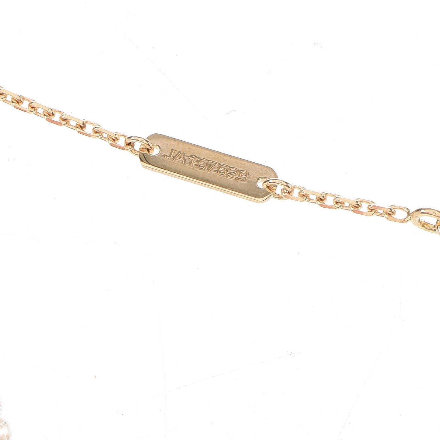 18K Yellow Gold Mother of Pearl Vintage Alhambra Pendant Necklace