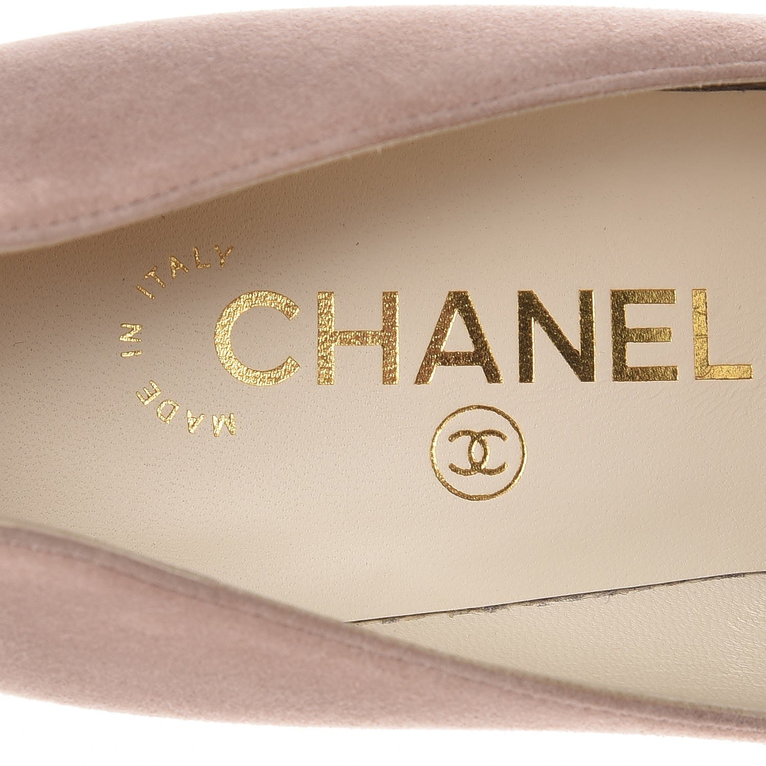 Chanel Suede Lambskin Cap Toe Pumps 37.5 Dark Beige 6 of 9