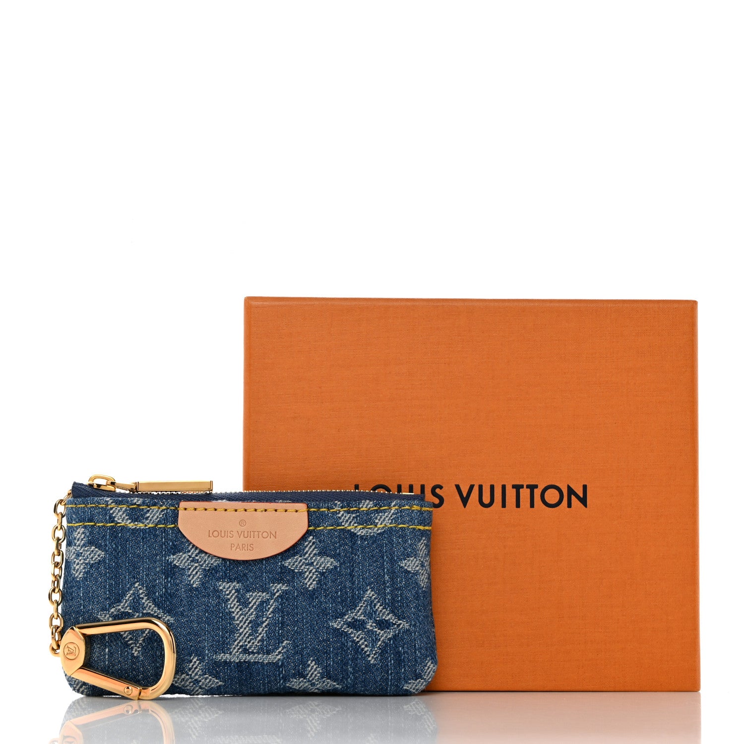 Louis Vuitton Monogram Denim Key Pouch Denim Blue 7 of 7