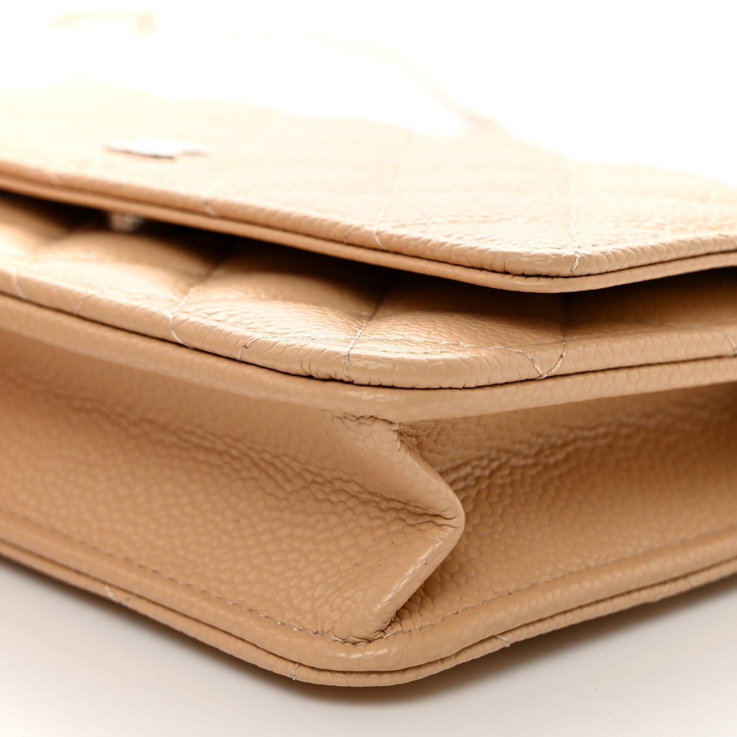 Chanel Caviar Quilted Wallet On Chain WOC Beige 10 of 11