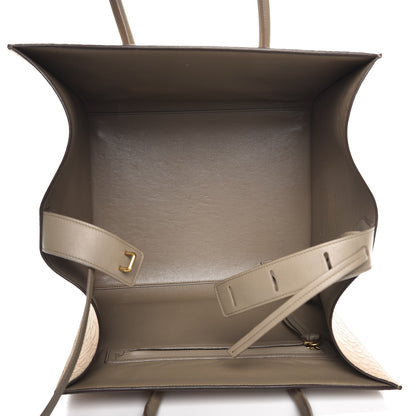 Celine Crocodile Embossed Nubuck Medium Phantom Luggage Beige 5 of 10