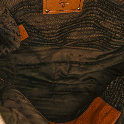 Prada Vitello Daino Satchel Rame 5 of 13