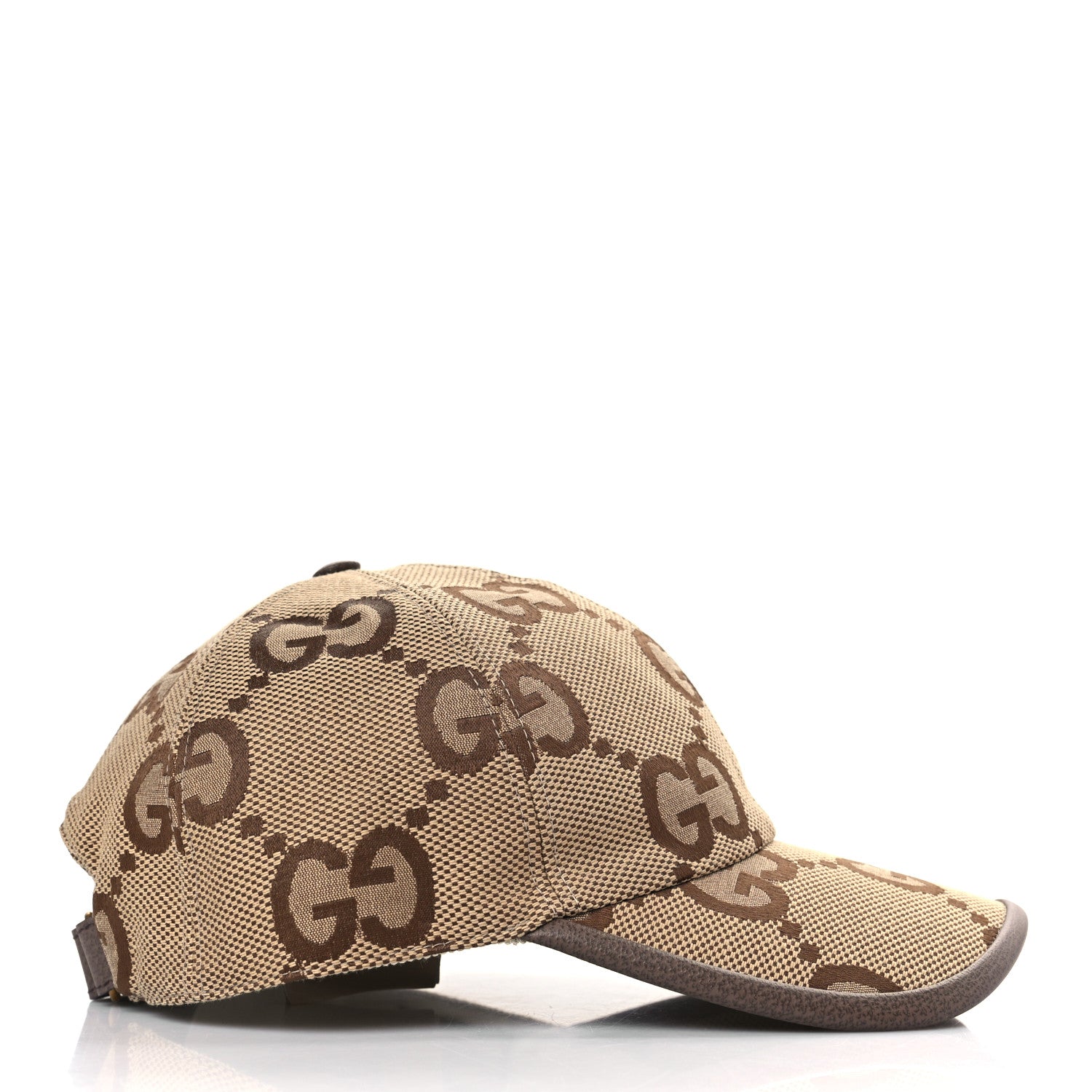 Gucci Monogram Jumbo GG Baseball Hat L 58 Camel Ebony 4 of 8
