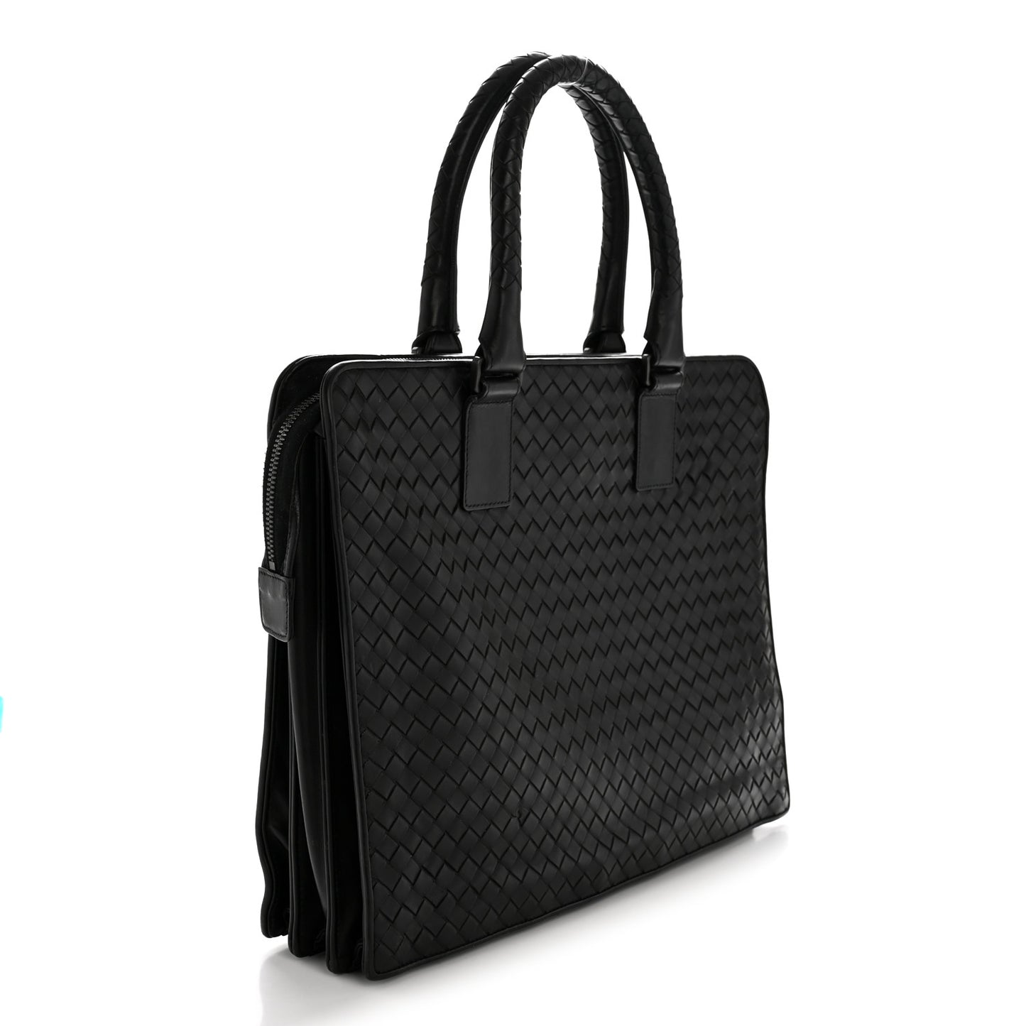 Nappa Intrecciato Briefcase Black