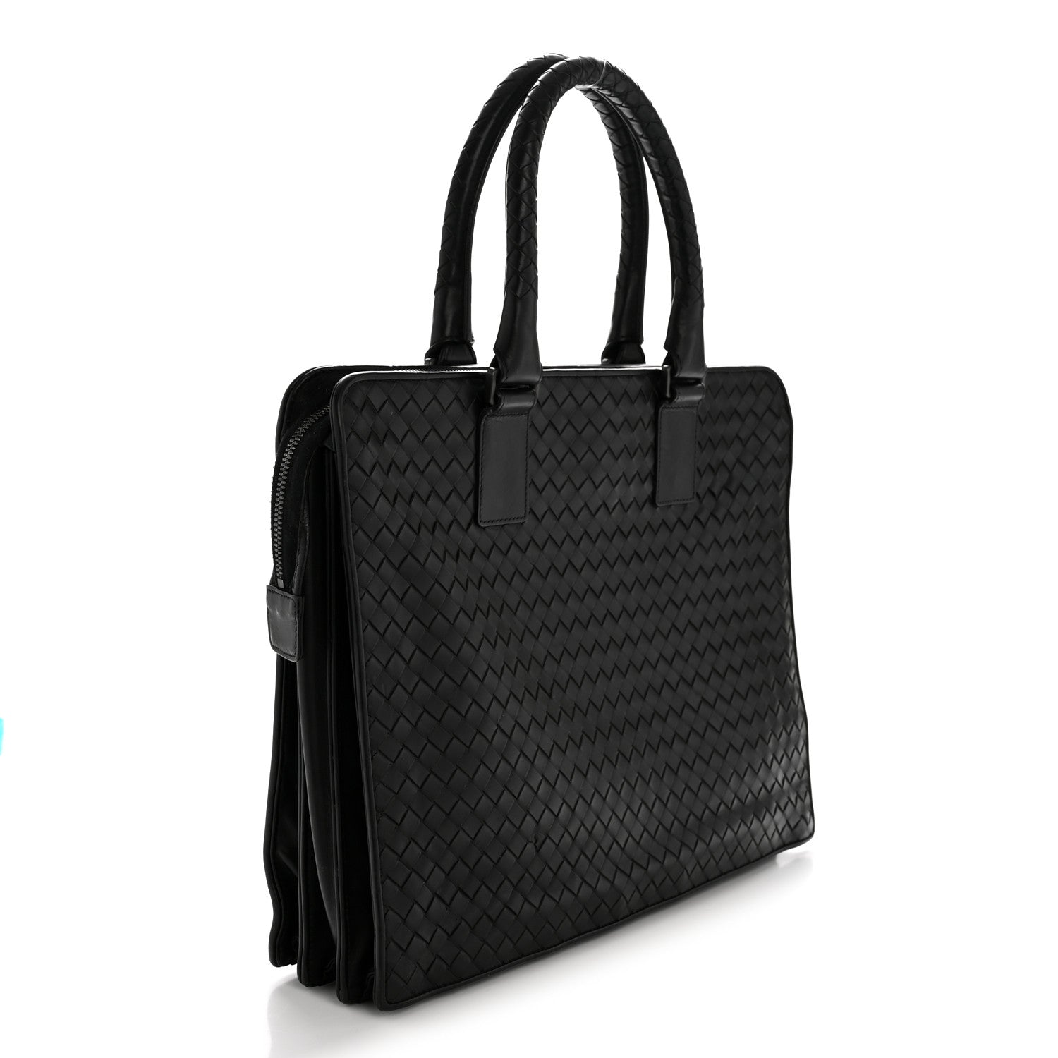 Bottega Veneta Nappa Intrecciato Briefcase Black 3 of 16