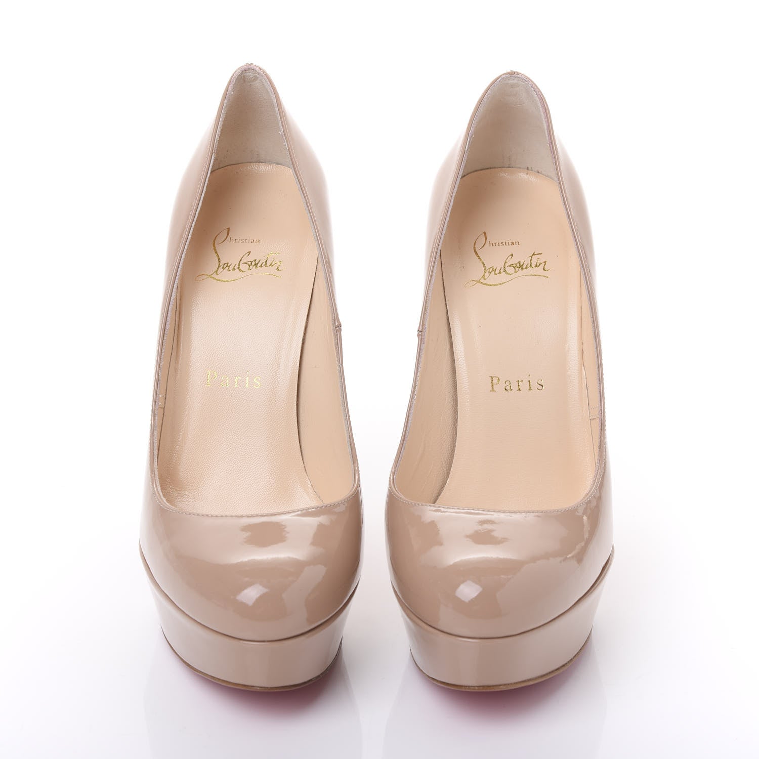 Christian Louboutin Patent Bianca 140 Pumps 36 Nude 2 of 8