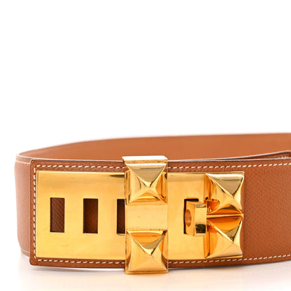 Hermes Epsom Collier De Chien CDC Belt 66 Gold 3 of 7