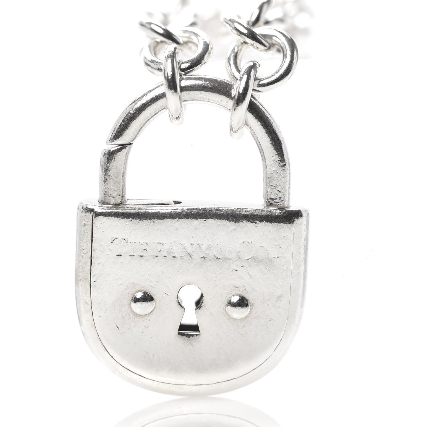 Sterling Silver Lock Charm Bracelet