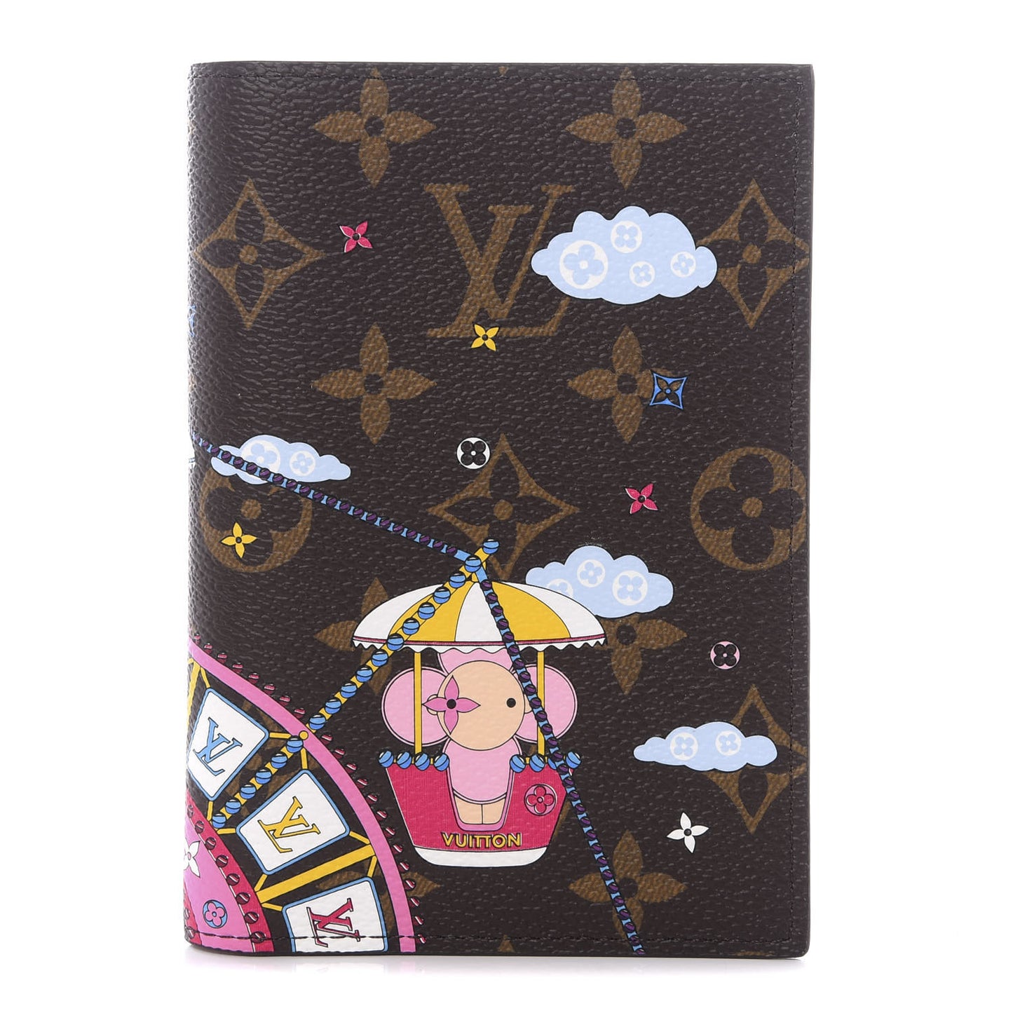 Monogram 2020 Christmas Animation Big Wheel Passport Cover Rose Ballerine