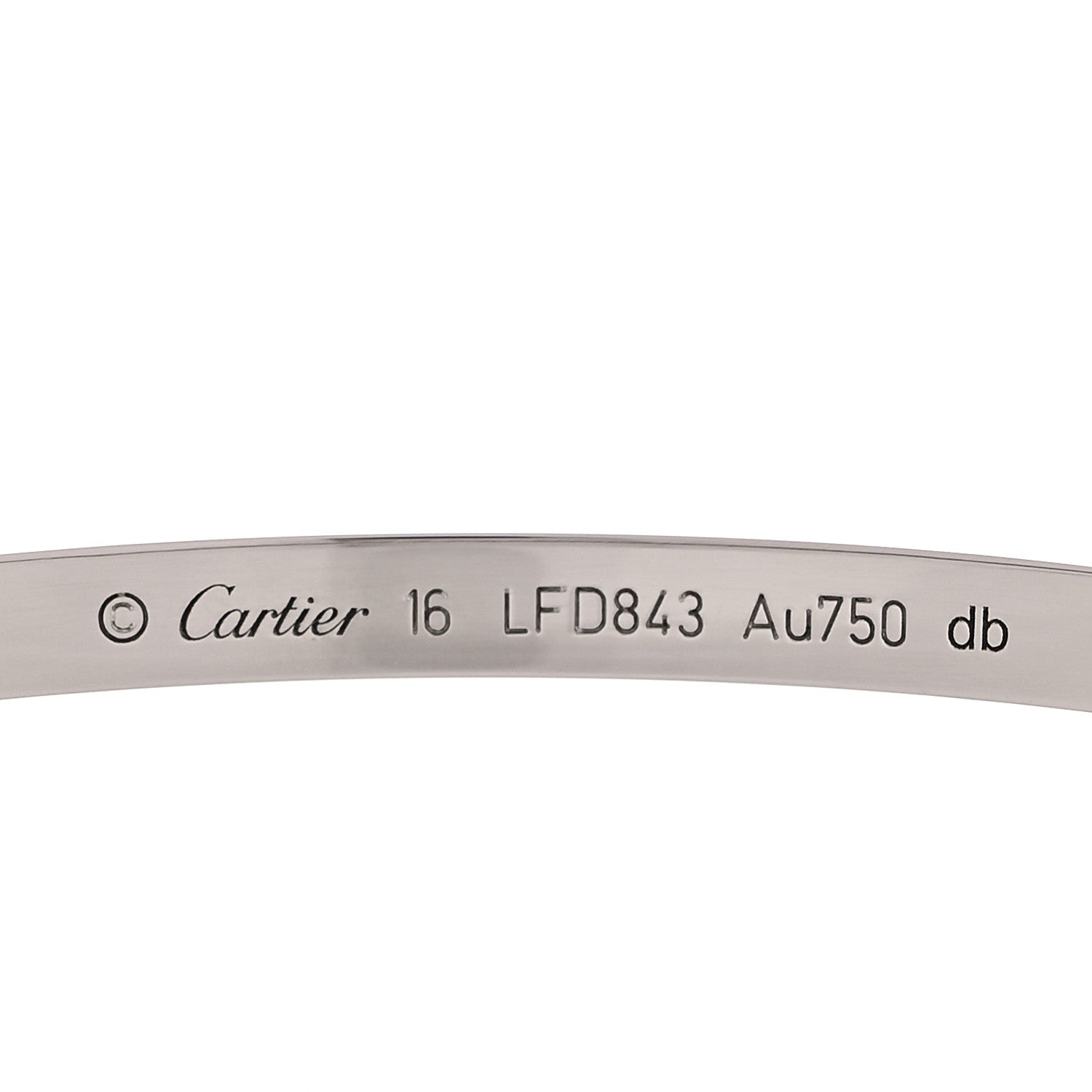 Cartier 18K White Gold Small LOVE Bracelet 16 4 of 7