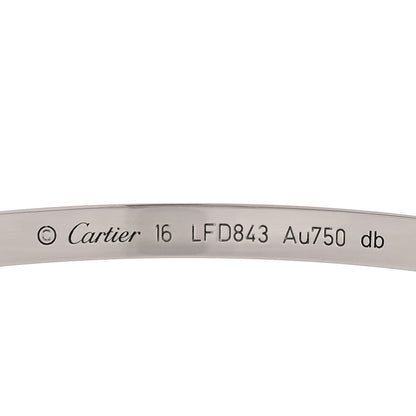 Cartier 18K White Gold Small LOVE Bracelet 16 4 of 7