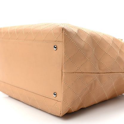 Chanel Calfskin Stitched Large Shopping Tote Beige 9 of 16