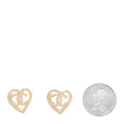 Chanel Metal CC Heart Coco In Love Earrings Gold 2 of 4