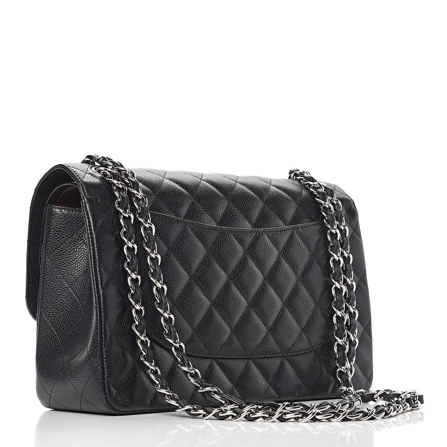 Chanel Caviar Quilted Jumbo Double Flap Black 3 of 15