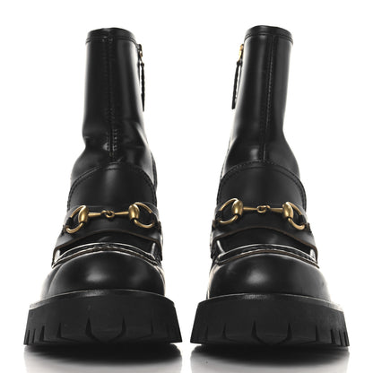 Gucci Cordovan Lux Womens Harald Horsebit 25mm Platform Boots 36 Black 3 of 9