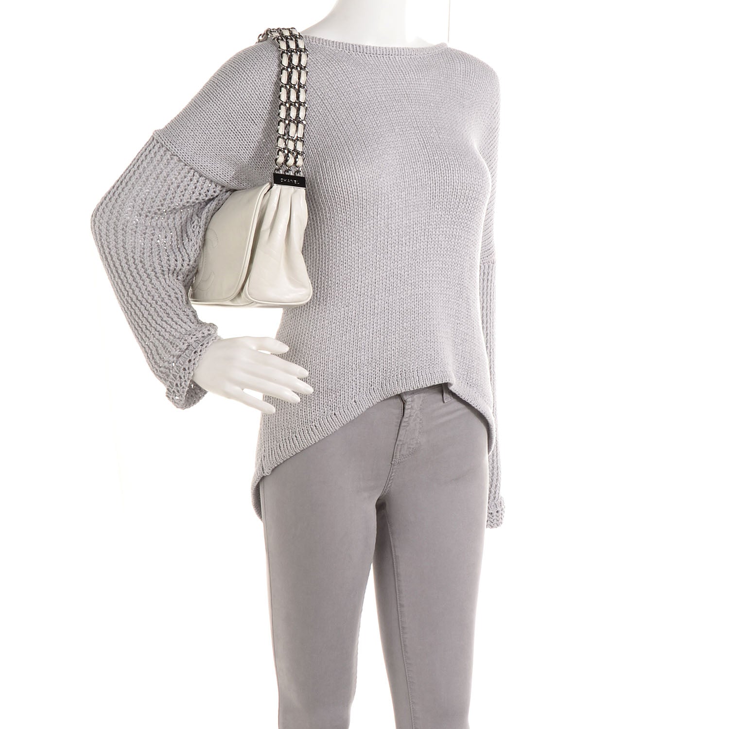 Chanel Lambskin Rock and Chain Small Flap White 2 of 6