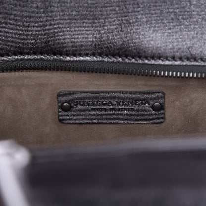 Bottega Veneta Metallic Grosgrain Intrecciato Tote Argento Ossidato 7 of 10