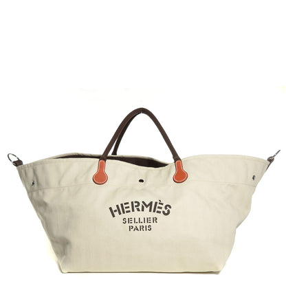 Hermes Natural Toile Fourre Tout du Cavalier Carryall Tote 1 of 15