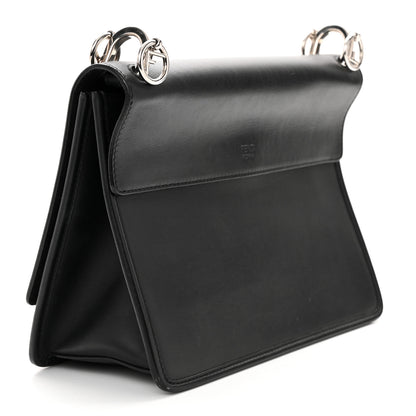 Fendi Vitello Century Velvet F is Fendi FF Kan I Shoulder Bag Black Tobacco 3 of 11