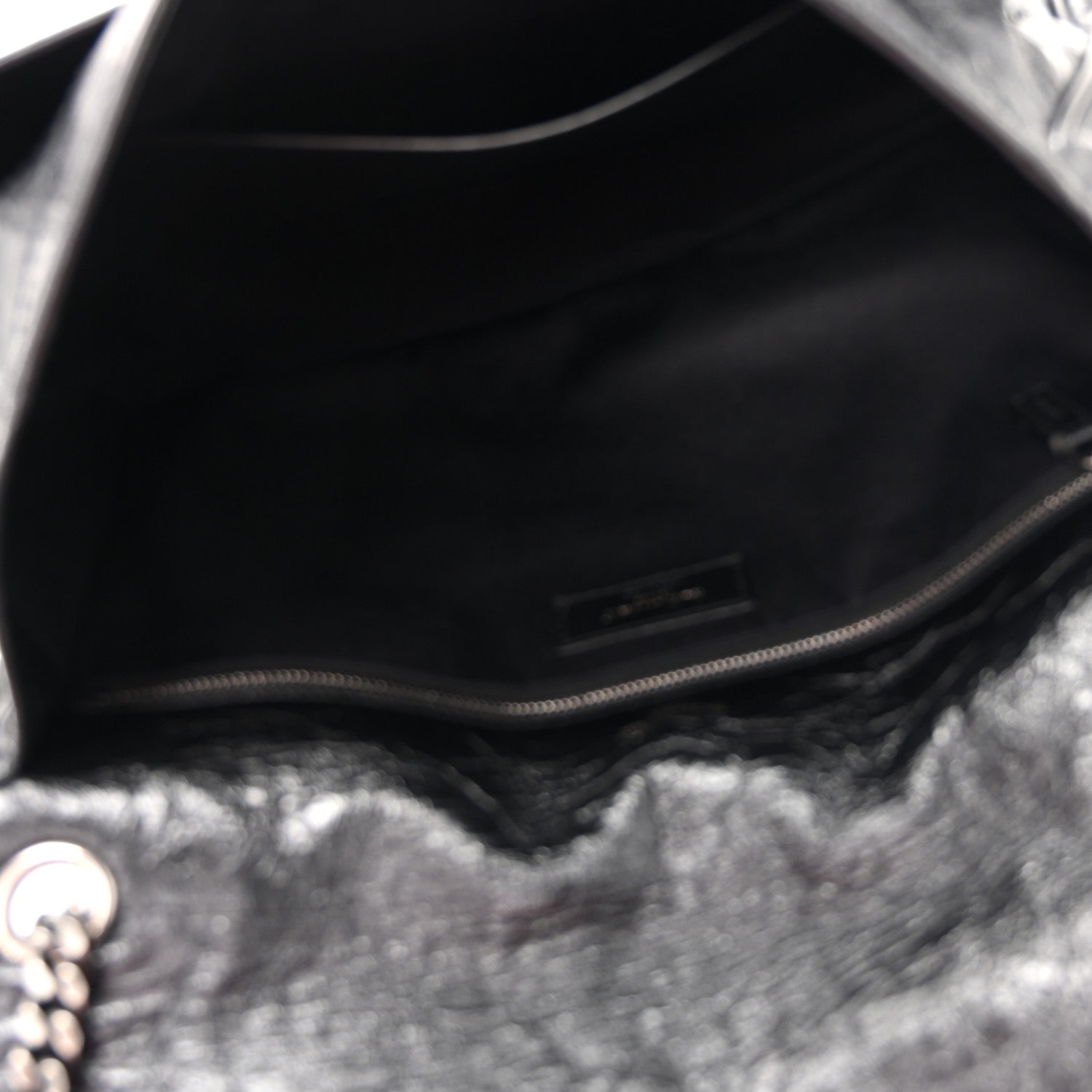 Saint Laurent Crinkled Calfskin Matelasse Monogram Large Niki Chain Satchel Black 5 of 11