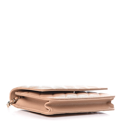Chanel Caviar Quilted Wallet On Chain WOC Beige 4 of 12
