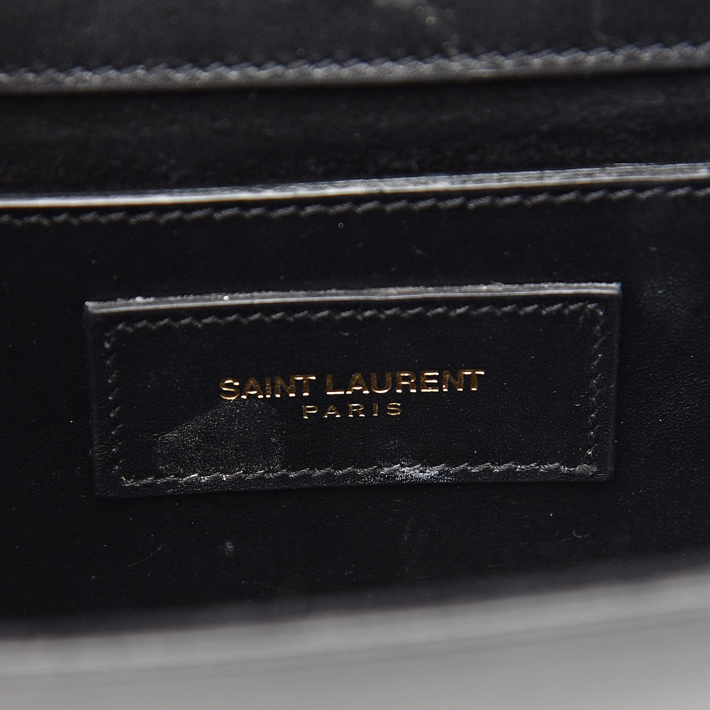 Calfskin Small Classic Monogram Kate Tassel Satchel Black