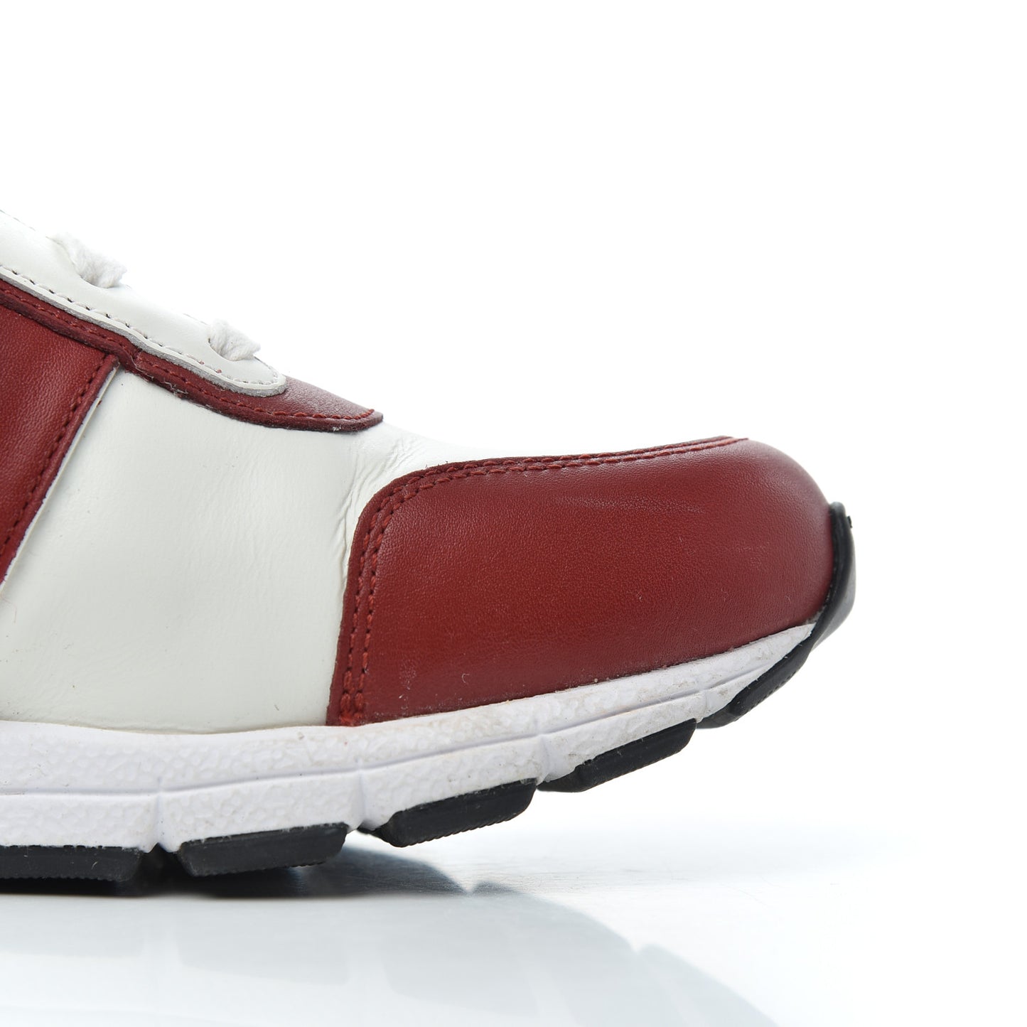 Calfskin Womens Interlocking G Sneakers 37 White Rosso