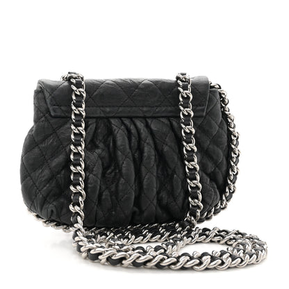 Chanel Washed Lambskin Quilted Mini Chain Around Flap Black 3 of 13