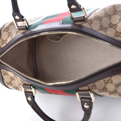 Gucci Monogram Vintage Web Medium Boston Dark Brown 5 of 15