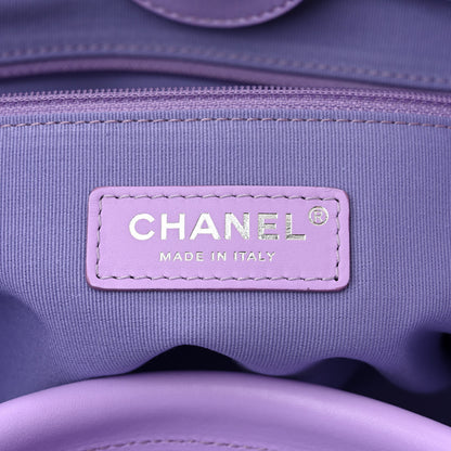 Chanel Shaded Calfskin Medium Deauville Tote Light Purple Pink Coral 7 of 12