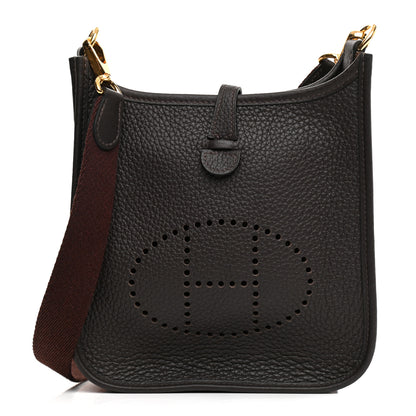 Hermes Taurillon Clemence Evelyne TPM Chocolate 1 of 21