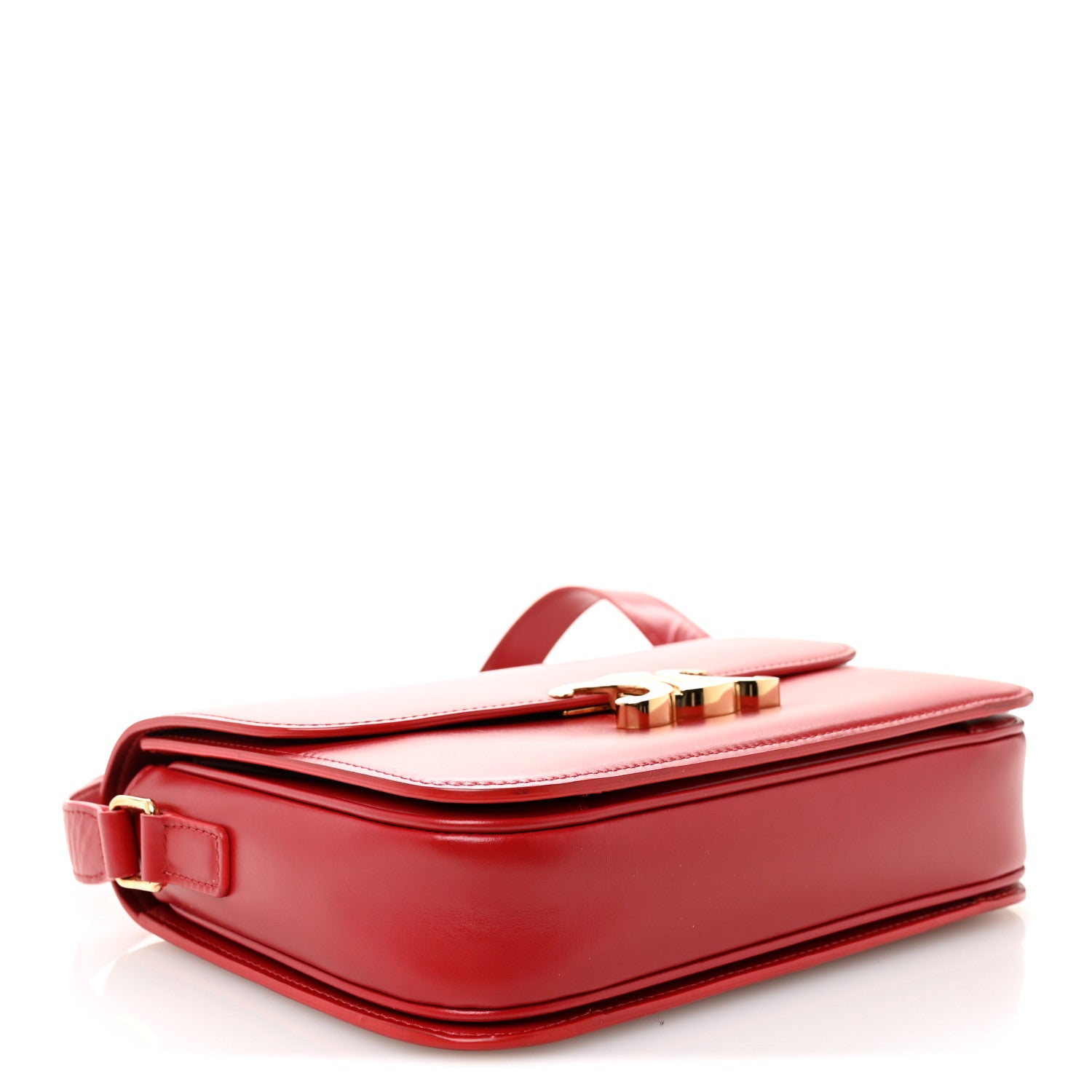Celine Shiny Calfskin Medium Triomphe Red 1778623 – FASHIONPHILE