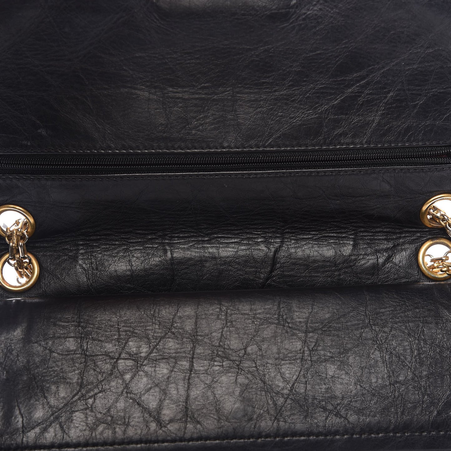 Aged Calfskin Quilted 2.55 Reissue 226 Flap Black