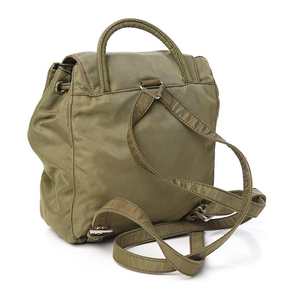 Prada Nylon Vela Mini Cinch Backpack Green 2 of 17