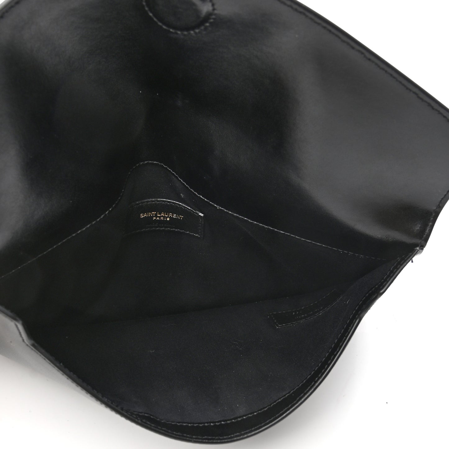Smooth Shiny Calfskin Monogram Uptown Pouch Black