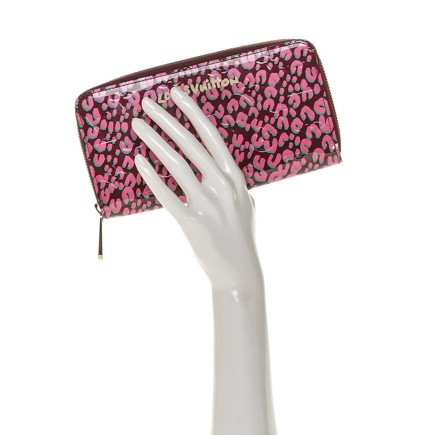Vernis Leopard Zippy Wallet Rouge Fauviste