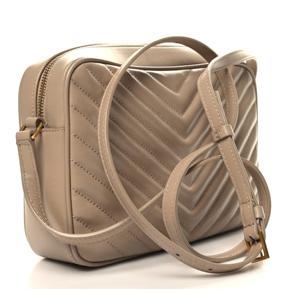 Saint Laurent Calfskin Matelasse Monogram Lou Camera Bag Dark Beige 2 of 10