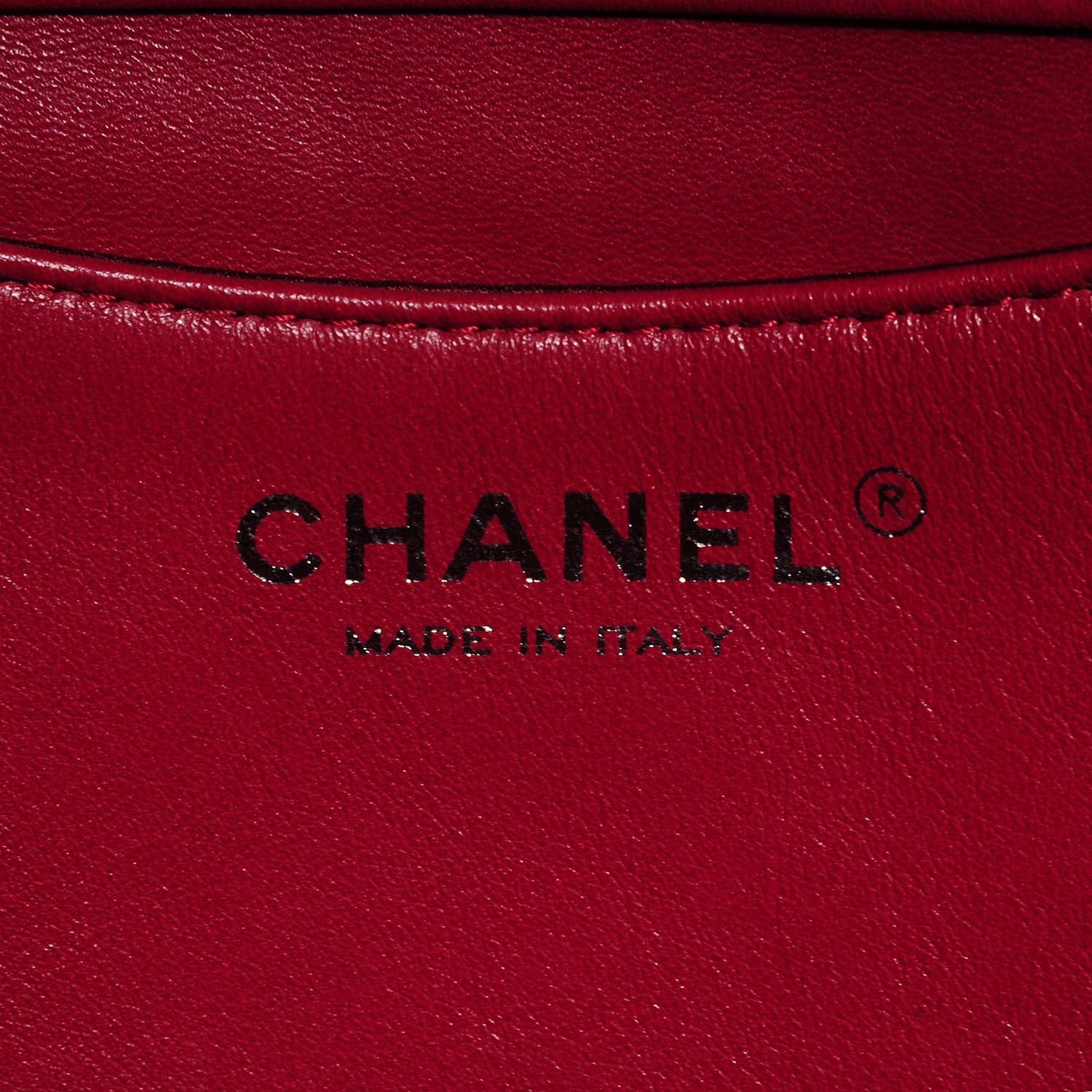 Chanel Fancy Felt Flap Dark Pink 7 of 8