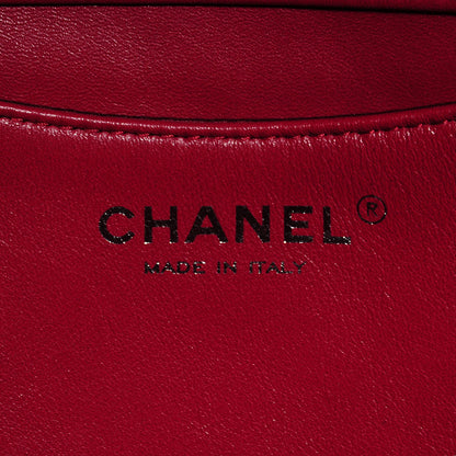 Chanel Fancy Felt Flap Dark Pink 7 of 8