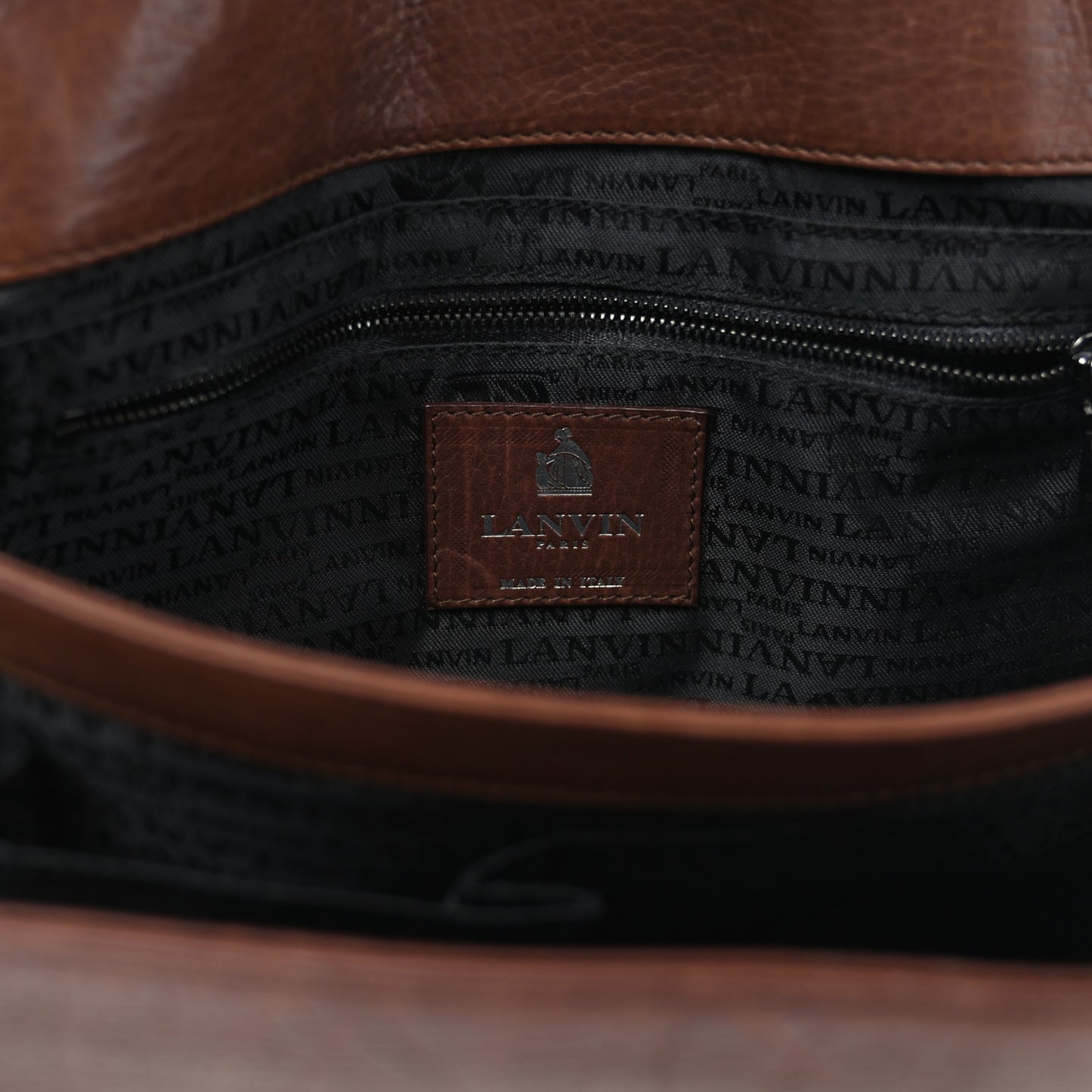 Calfskin Medium Happy Shoulder Bag Brown