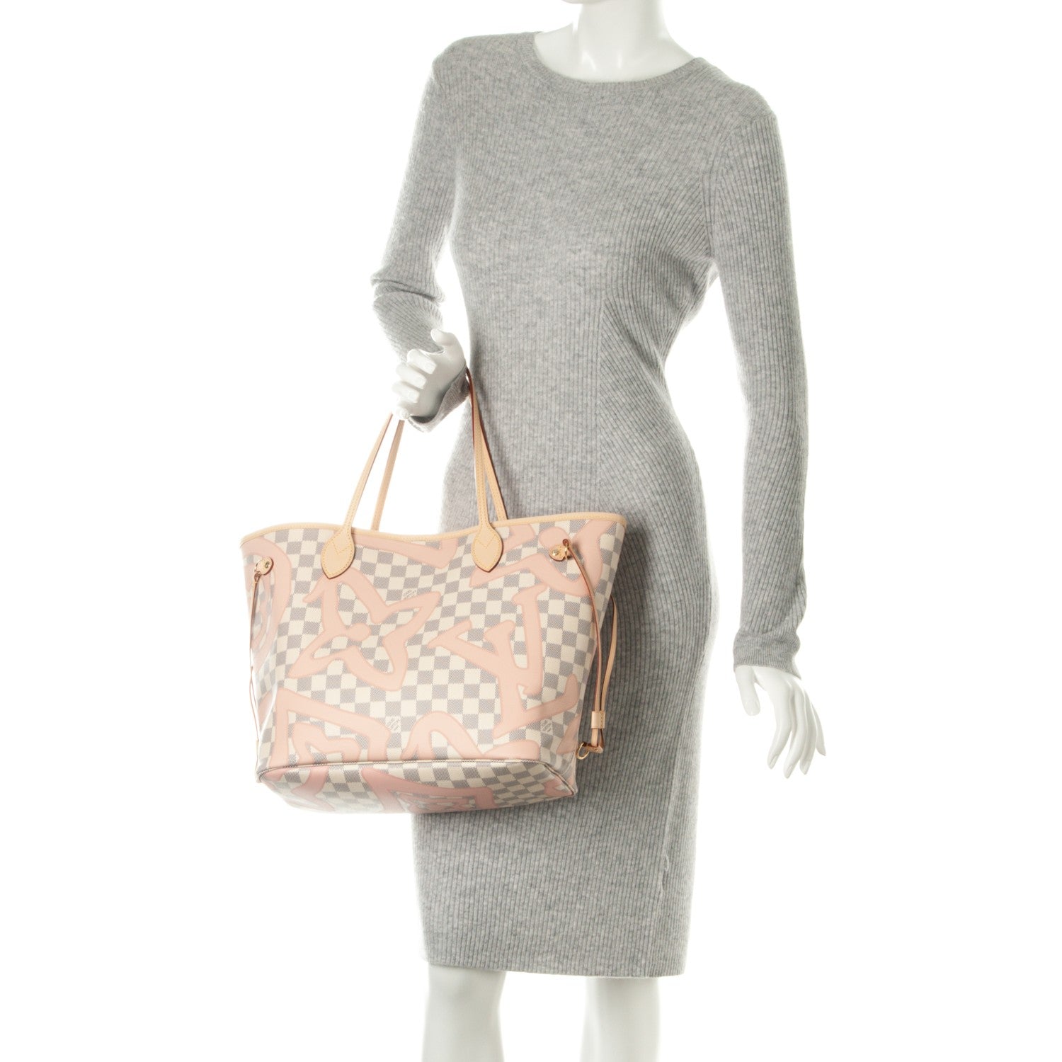 Louis Vuitton Damier Azur Tahitienne Neverfull MM 2 of 8