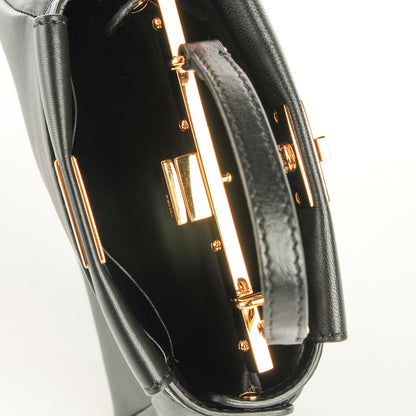 Fendi Nappa Micro Peekaboo Iconic Satchel Black 5 of 10