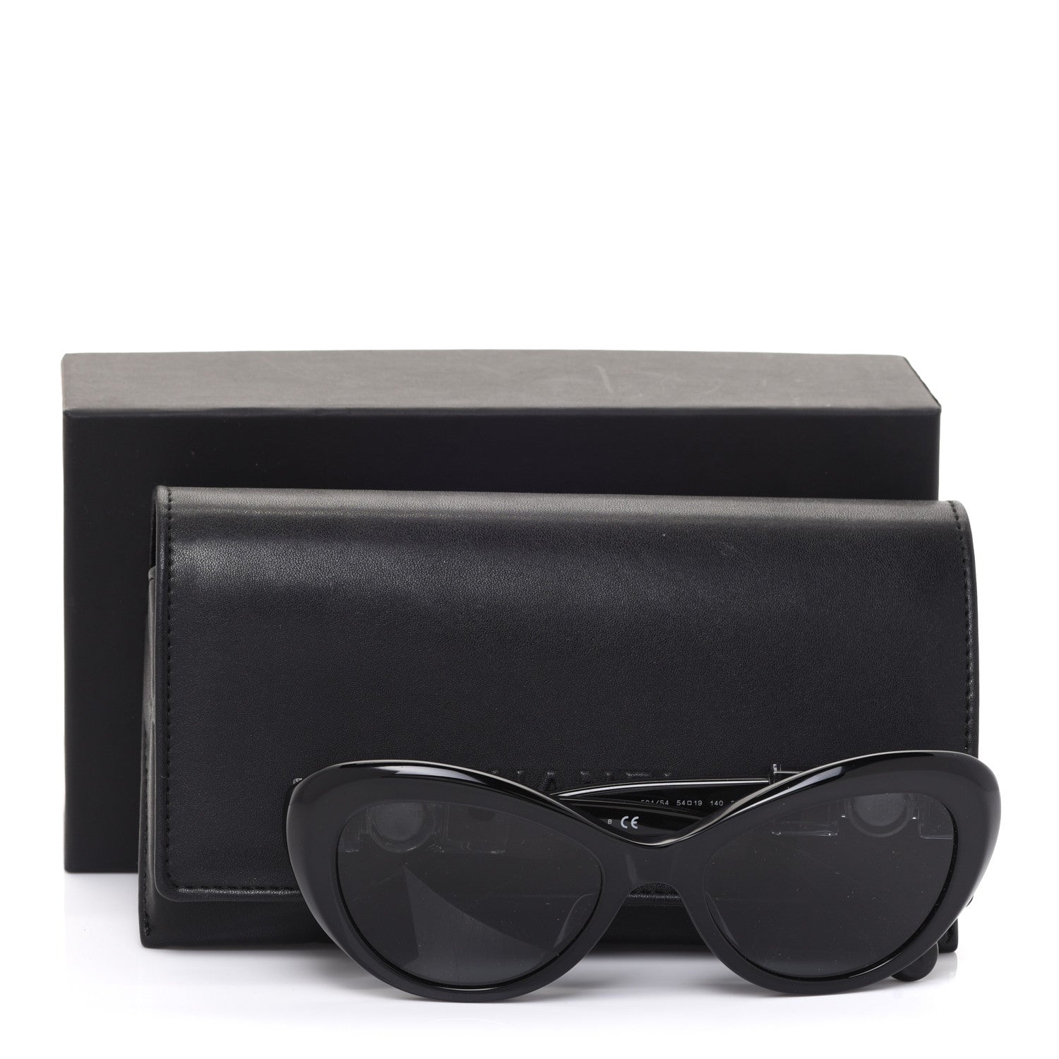 Chanel Acetate Glass Pearls Cat Eye Sunglasses 5443-H Black 8 of 8
