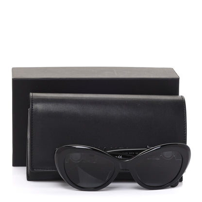Chanel Acetate Glass Pearls Cat Eye Sunglasses 5443-H Black 8 of 8