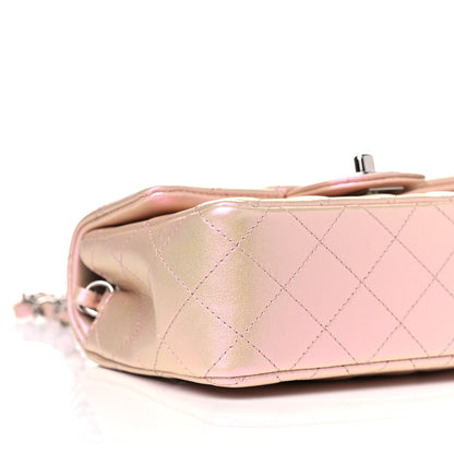 Chanel Iridescent Calfskin Quilted Mini Rectangular Flap Pink 9 of 12