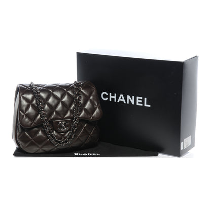 Chanel Lambskin Quilted 3 Large Flap Dark Brown 5 of 8