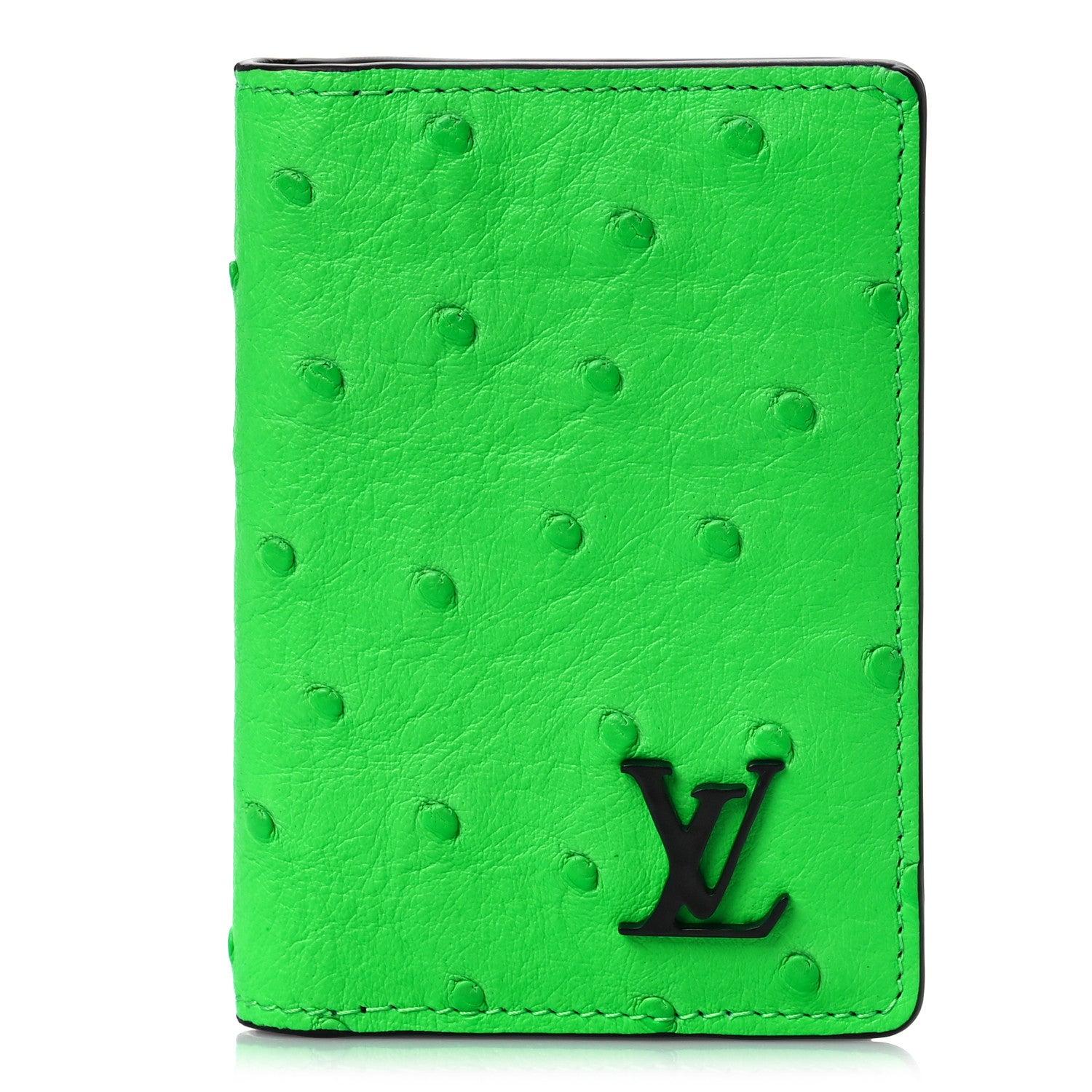 Louis Vuitton Ostrich Pocket Organizer Florescent Green 1 of 8