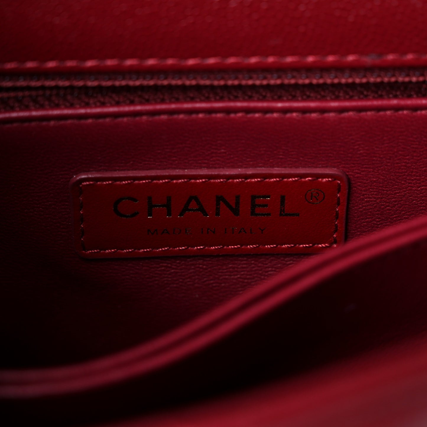 Caviar Lizard Embossed Quilted Mini Coco Handle Flap Burgundy